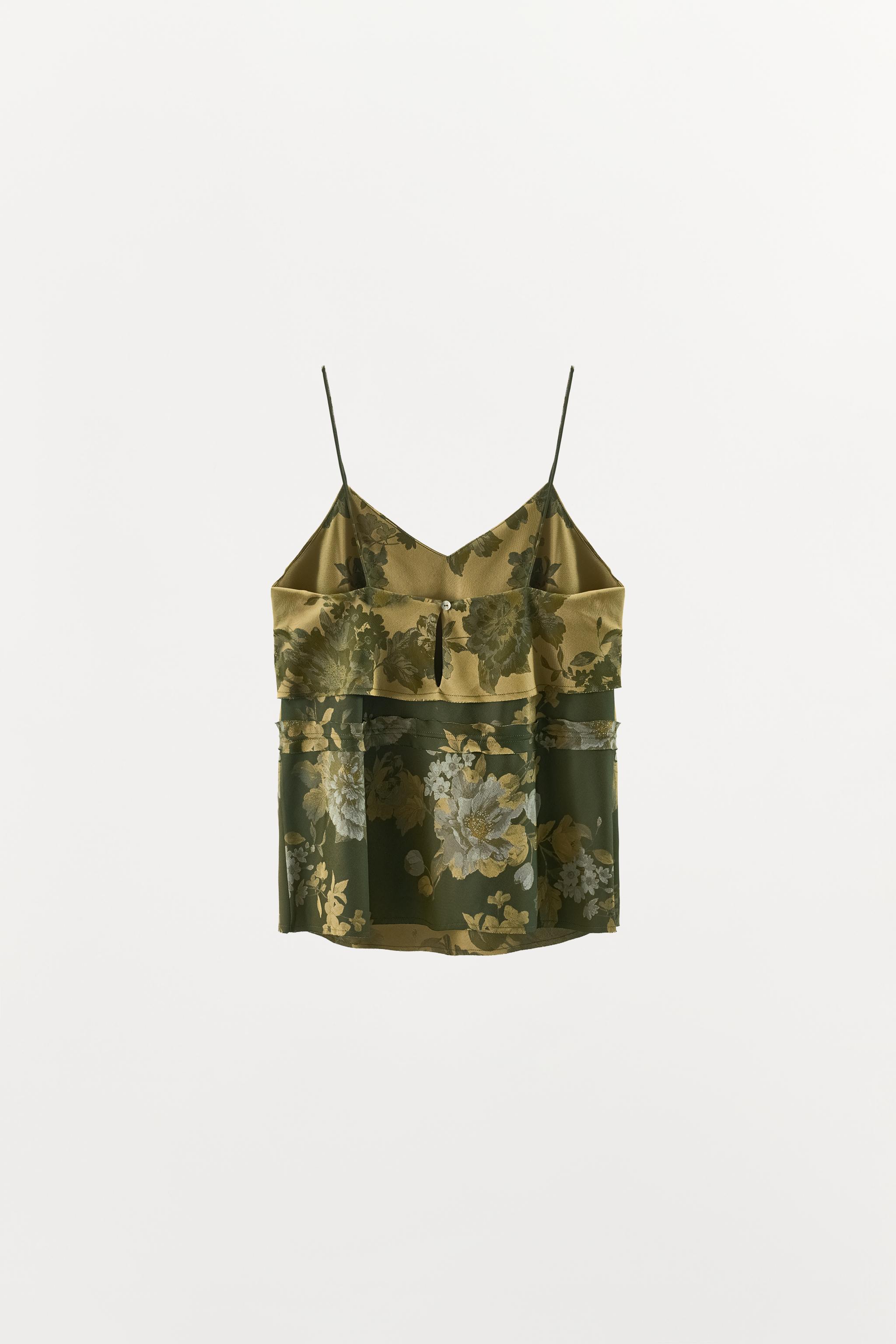 TOP À BRETELLES JACQUARD